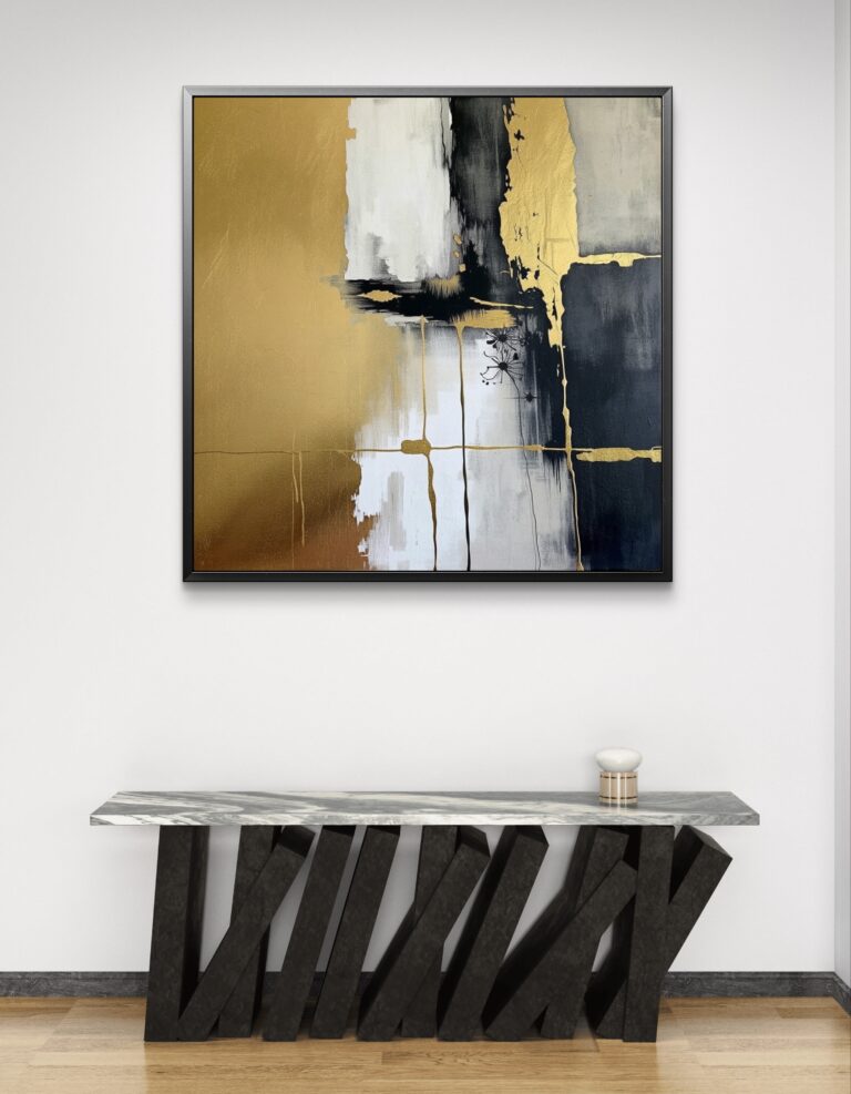 Golden Drift abstract art