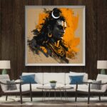 mahadev abstract wall painting
