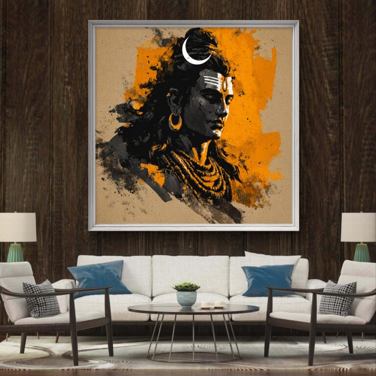 mahadev abstract wall painting