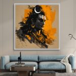 mahadev abstract wall painting