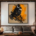 mahadev abstract wall painting