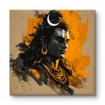 mahadev abstract wall painting