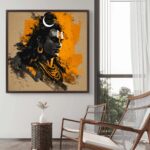 mahadev abstract wall painting