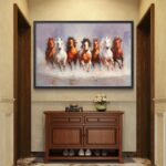 7 running horses painting | 7 horse painting