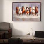 7 running horses painting | 7 horse painting
