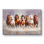 7 running horses painting | 7 horse painting