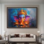 Modern Ganesha Wall Art | Ganapati Artwork Painting