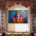 Modern Ganesha Wall Art | Ganapati Artwork Painting