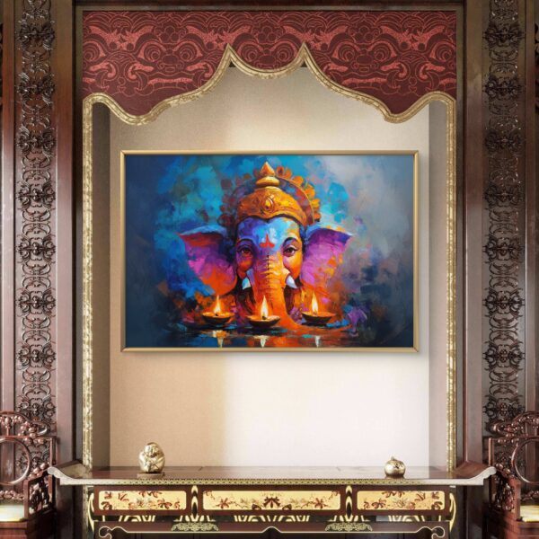 Modern Ganesha Wall Art | Ganapati Artwork Painting