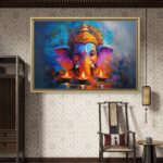 Modern Ganesha Wall Art | Ganapati Artwork Painting