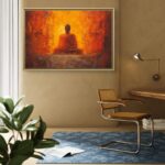 Buddha canvas painting | abstract buddha painting
