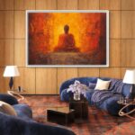 Buddha canvas painting | abstract buddha painting