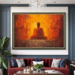 Buddha canvas painting | abstract buddha painting