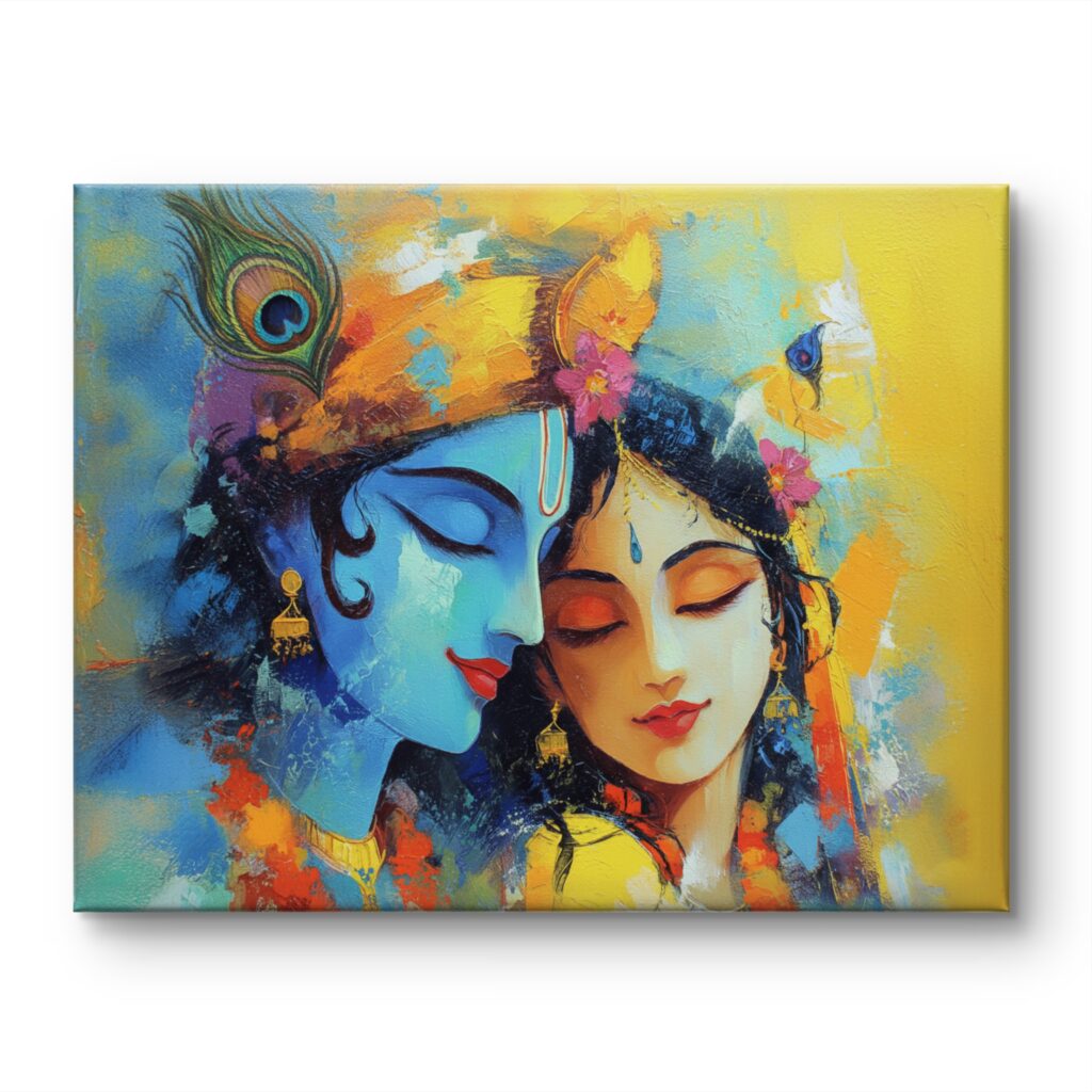 radha krishna handmade painting | radha krishna painting
