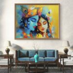 radha krishna handmade painting | radha krishna painting