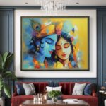 radha krishna handmade painting | radha krishna painting