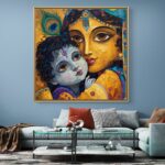 radha krishna canvas painting | radha krishna wall painting