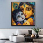 radha krishna canvas painting | radha krishna wall painting
