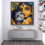 radha krishna canvas painting | radha krishna wall painting