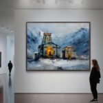 shiva temple painting | shiva mandir art