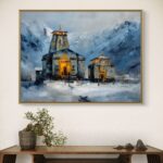 shiva temple painting | shiva mandir art