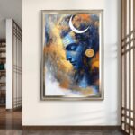 blue shiva wall painting