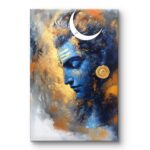 blue shiva wall painting