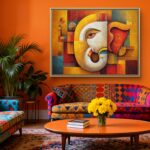 ganapati artwork | modern ganasha wall art