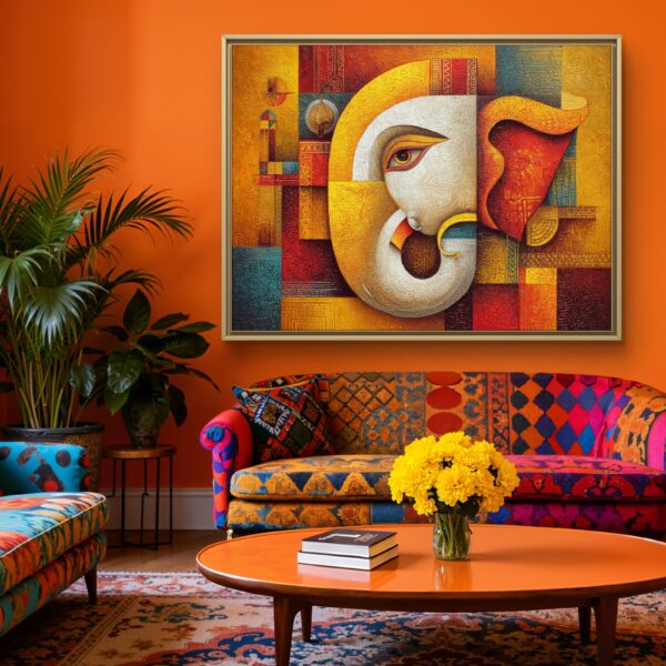 ganapati artwork | modern ganasha wall art