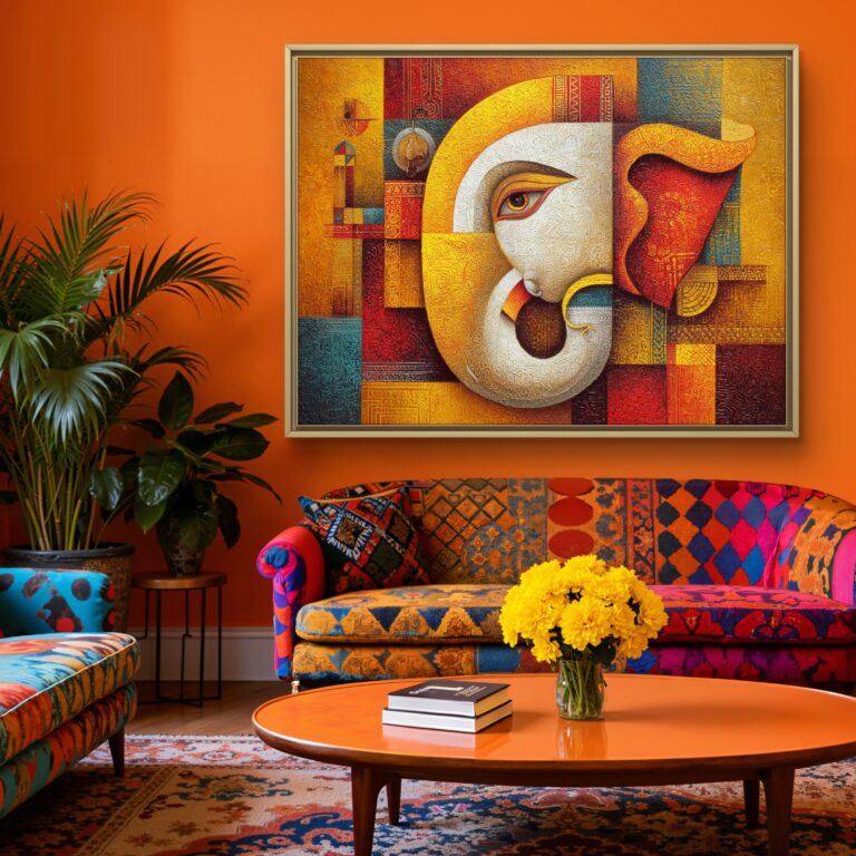 ganapati artwork | modern ganasha wall art