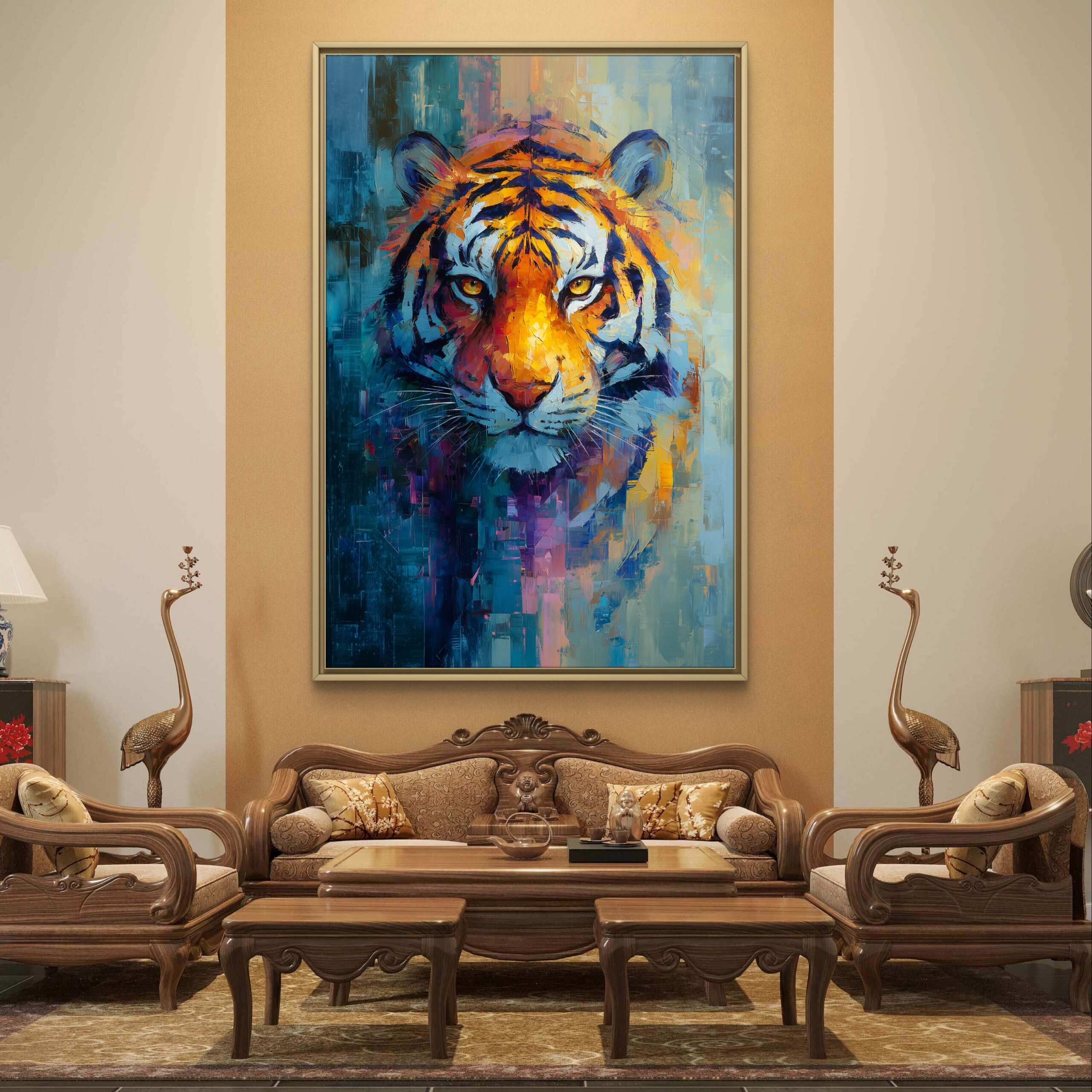 Tiger Artwork | Tiger Canvas Painting Wall Decor tiger artwork | wall painting tiger