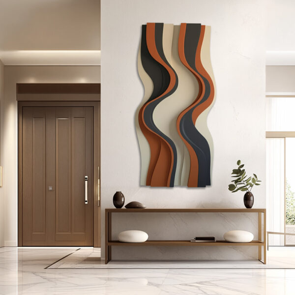 abstract wave 3D wall panel , 3D wall panel abstract
