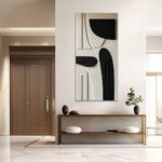 black white 3D wall art