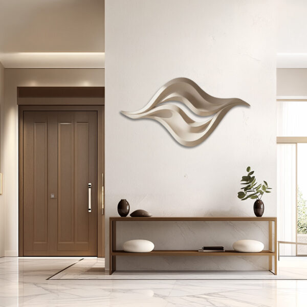 abstract wave 3D wall art