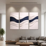 3 Panel 3D Wall Art, there pisce 3D wall painting