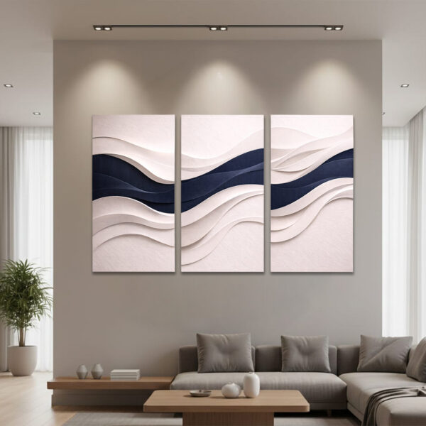 3 Panel 3D Wall Art, there pisce 3D wall painting