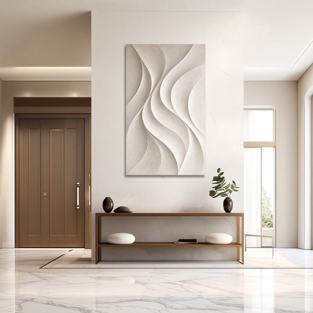 3D wave wall art , abstract 3D wave wall art