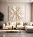 3D floral wall art beige