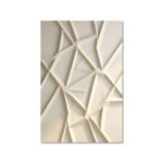 3D geometric wall art beige