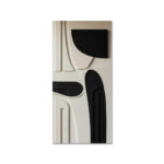 black white 3D wall art