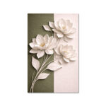 white flower 3d wall art , 3D Floral Wall Art