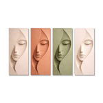 3D woman face wall art, 3D face wall painting