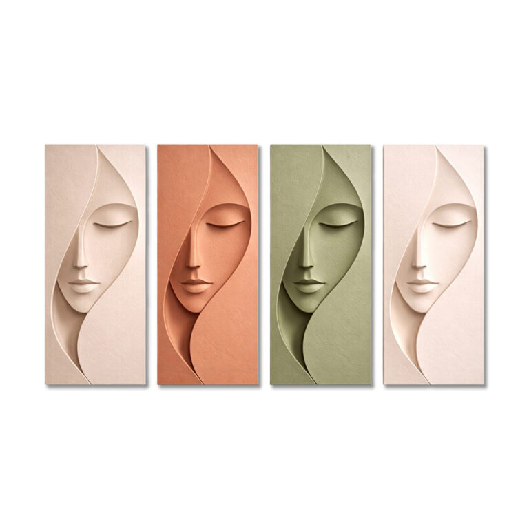 3D woman face wall art, 3D face wall painting