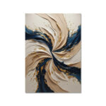 luxury 3d abstract wall art blue gold wall decor