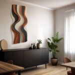abstract wave 3D wall panel , 3D wall panel abstract