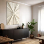 3D abstract starburst wall art