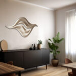 abstract wave 3D wall art
