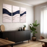 3 Panel 3D Wall Art, there pisce 3D wall painting