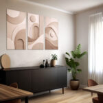 3d-geometric-wall-art, 3D geometric wall painting
