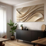 3d-wave-wall-art , luxury 3D wall art ainting